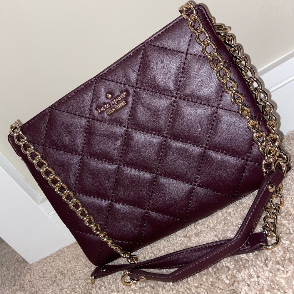 Kate Spade Plum Quilted Purse